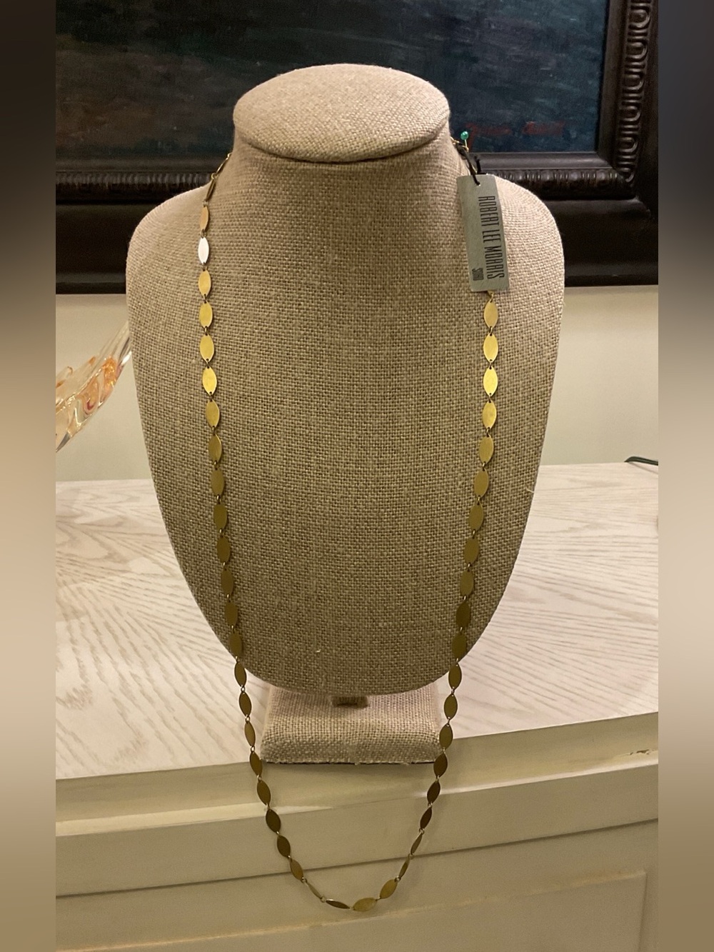 Robert Lee Morris Gold Oval Link Necklace